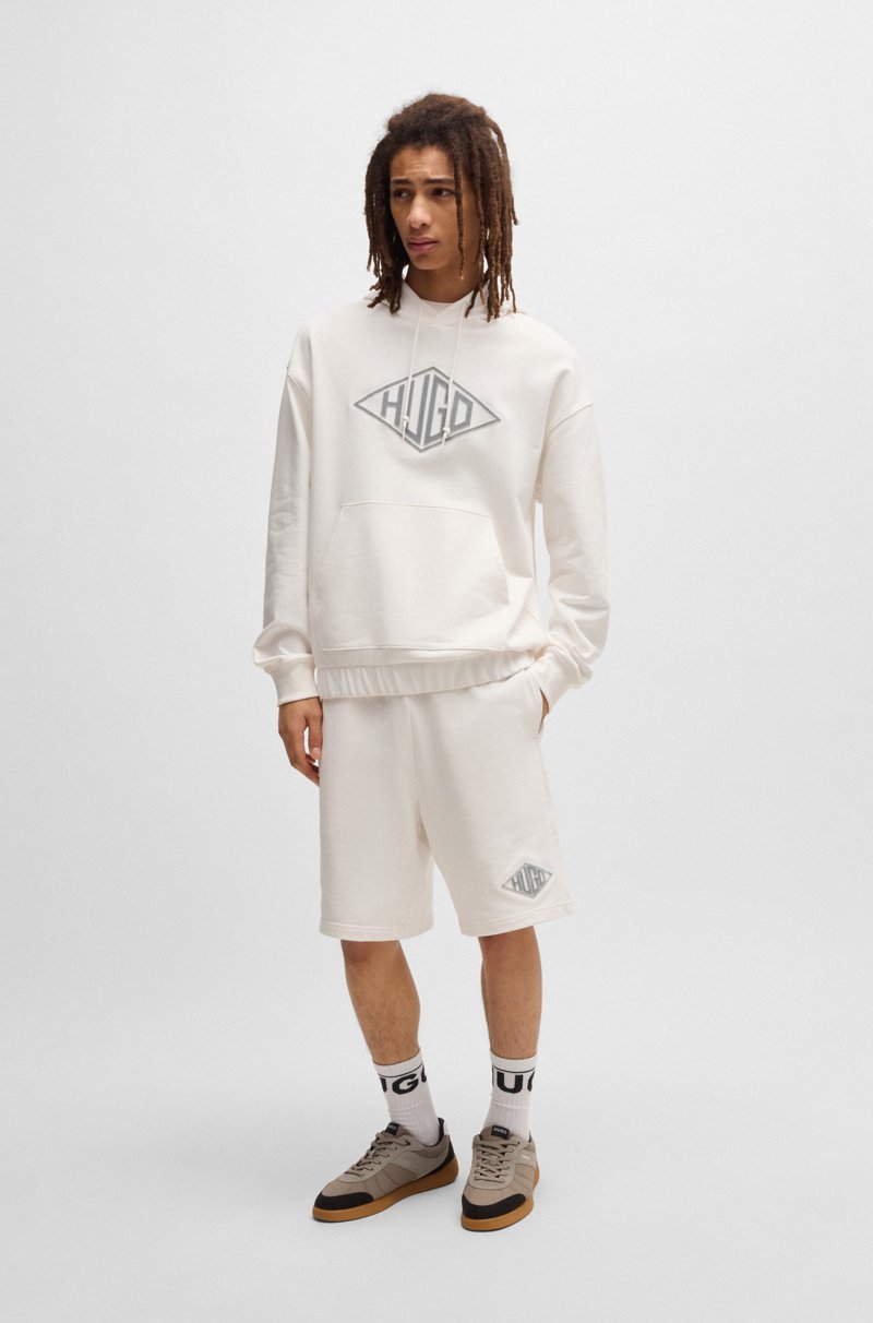 Hugo Boss Sudadera Con Capucha En Felpa De Algodón Con Logo Bordado