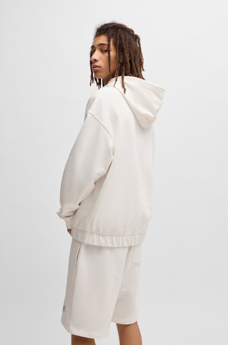 Hugo Boss Sudadera Con Capucha En Felpa De Algodón Con Logo Bordado