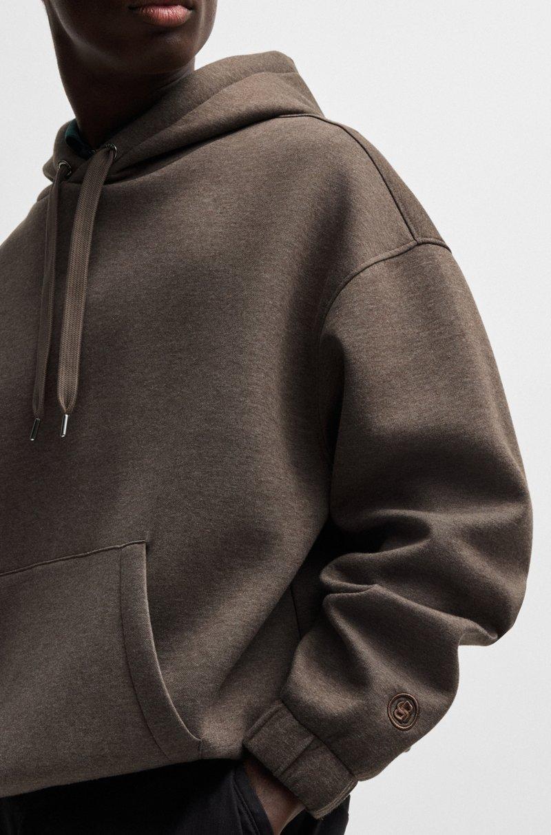 Hugo Boss Sudadera Con Capucha En Tejido De Punto Doble De Algodón
