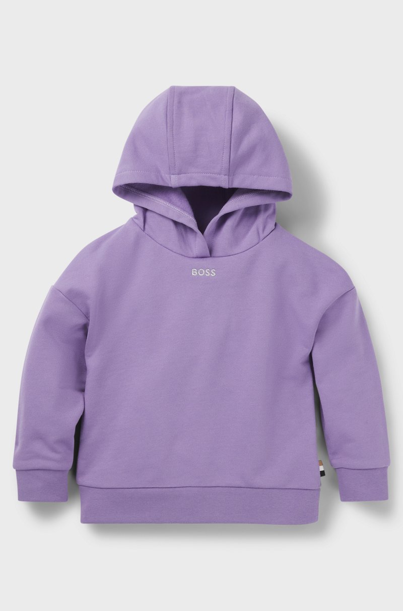 Hugo Boss Sudadera con capucha oversize fit con logo bordado para niños