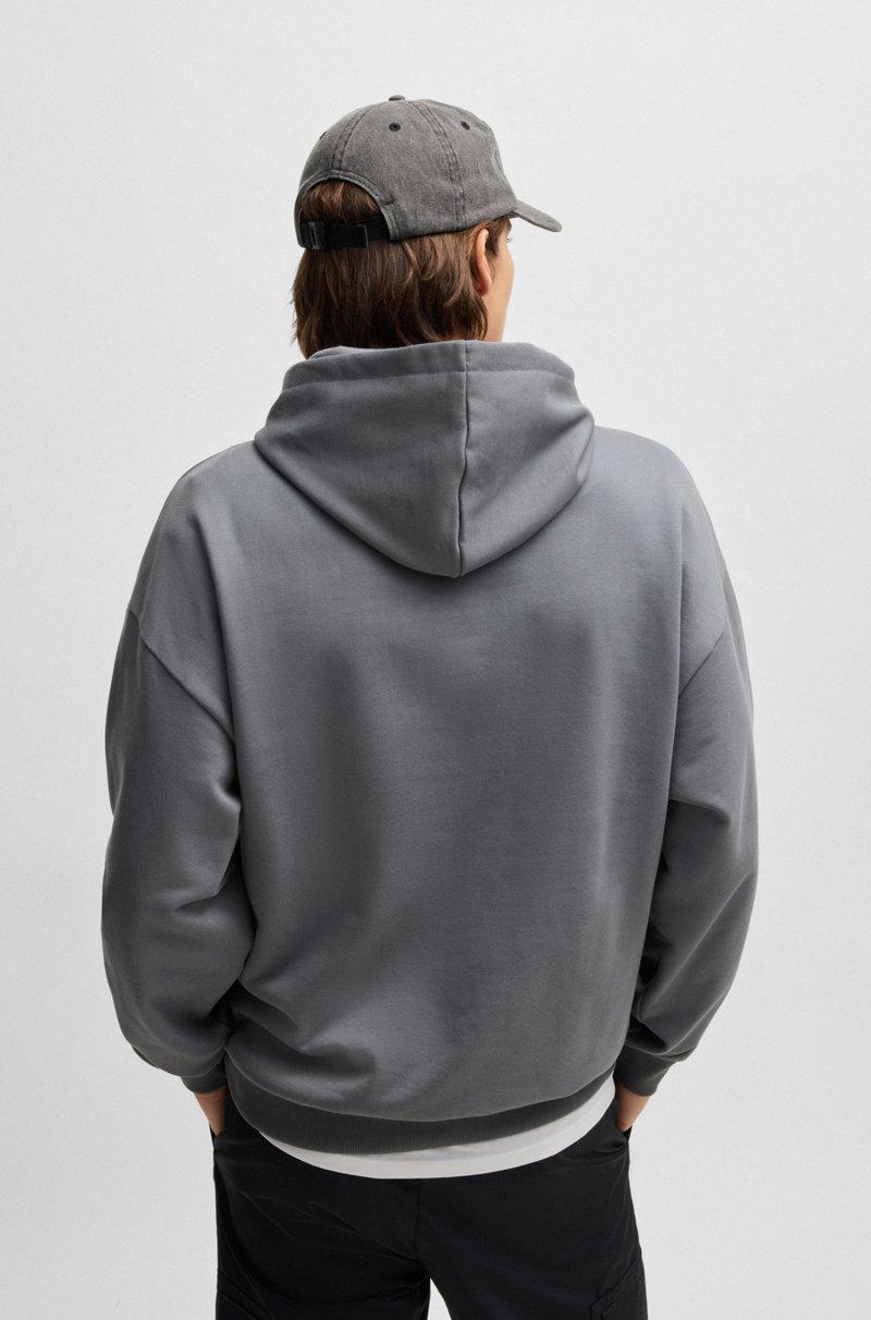 Hugo Boss Sudadera Con Capucha Oversize Fit De Felpa De Algodón Con Logo Tonal