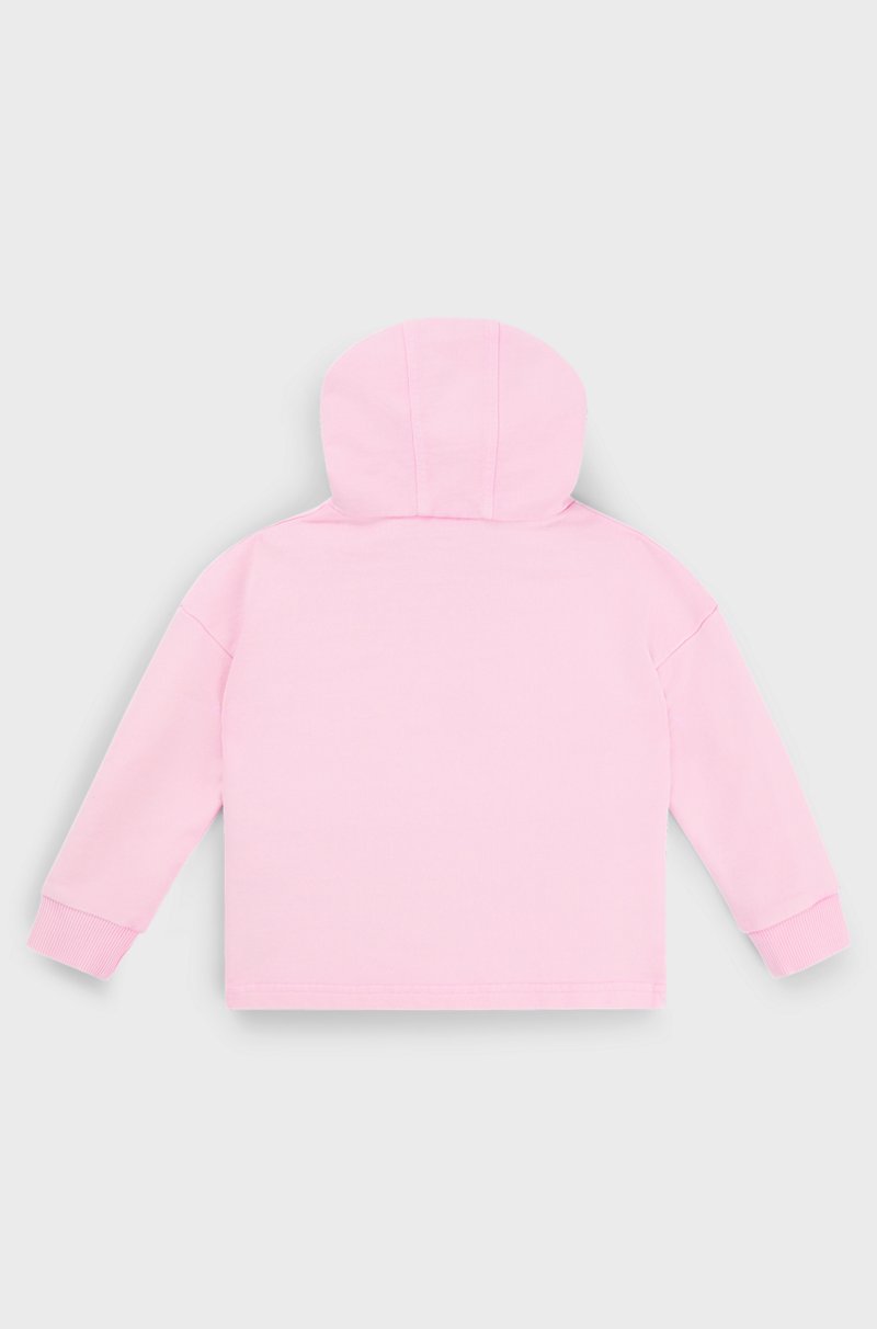 Hugo Boss Sudadera Con Capucha Para Niños En Felpa De Rizo De Algodón Con Logo Estampado