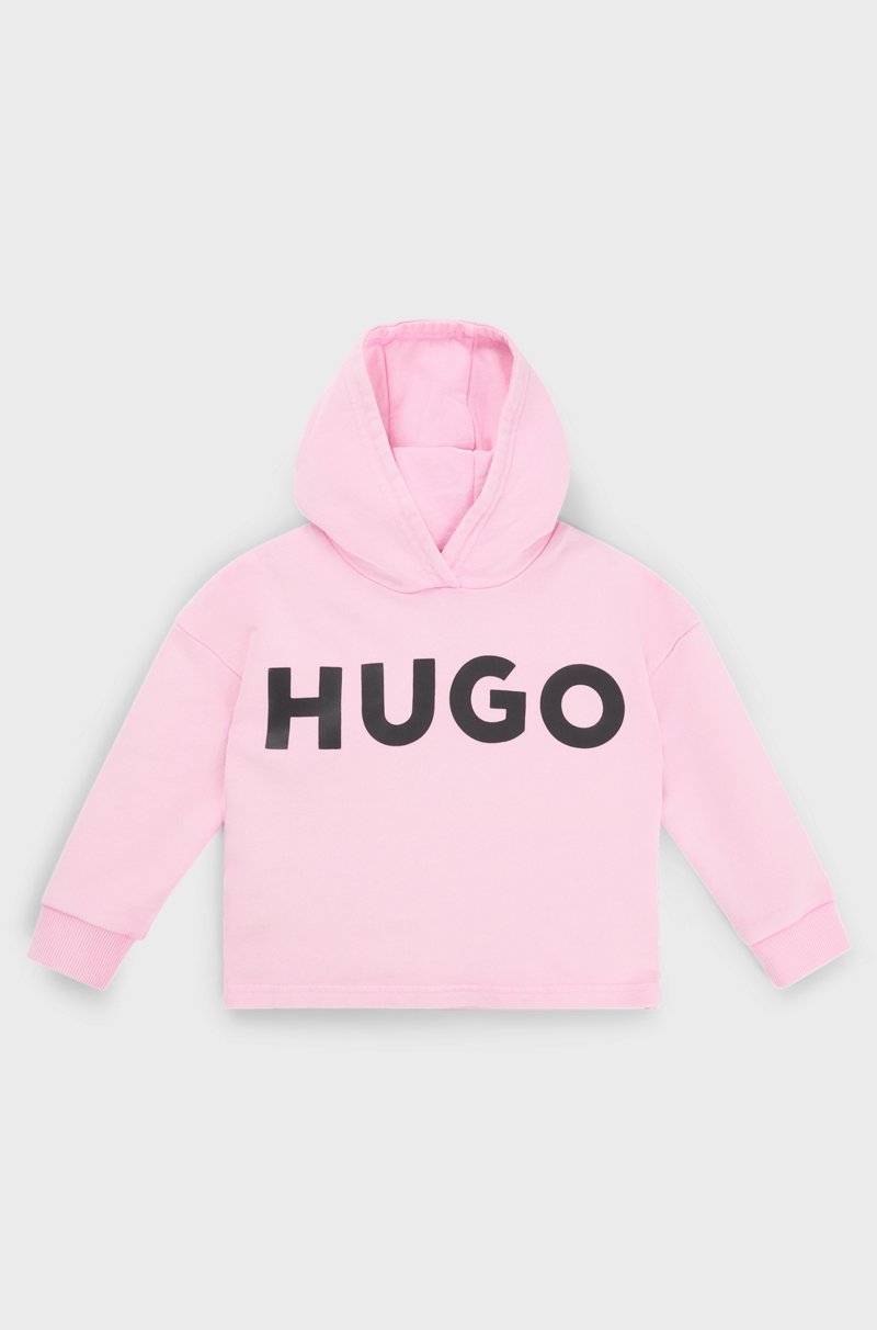 Hugo Boss Sudadera con capucha para niños en felpa de rizo de algodón con logo estampado