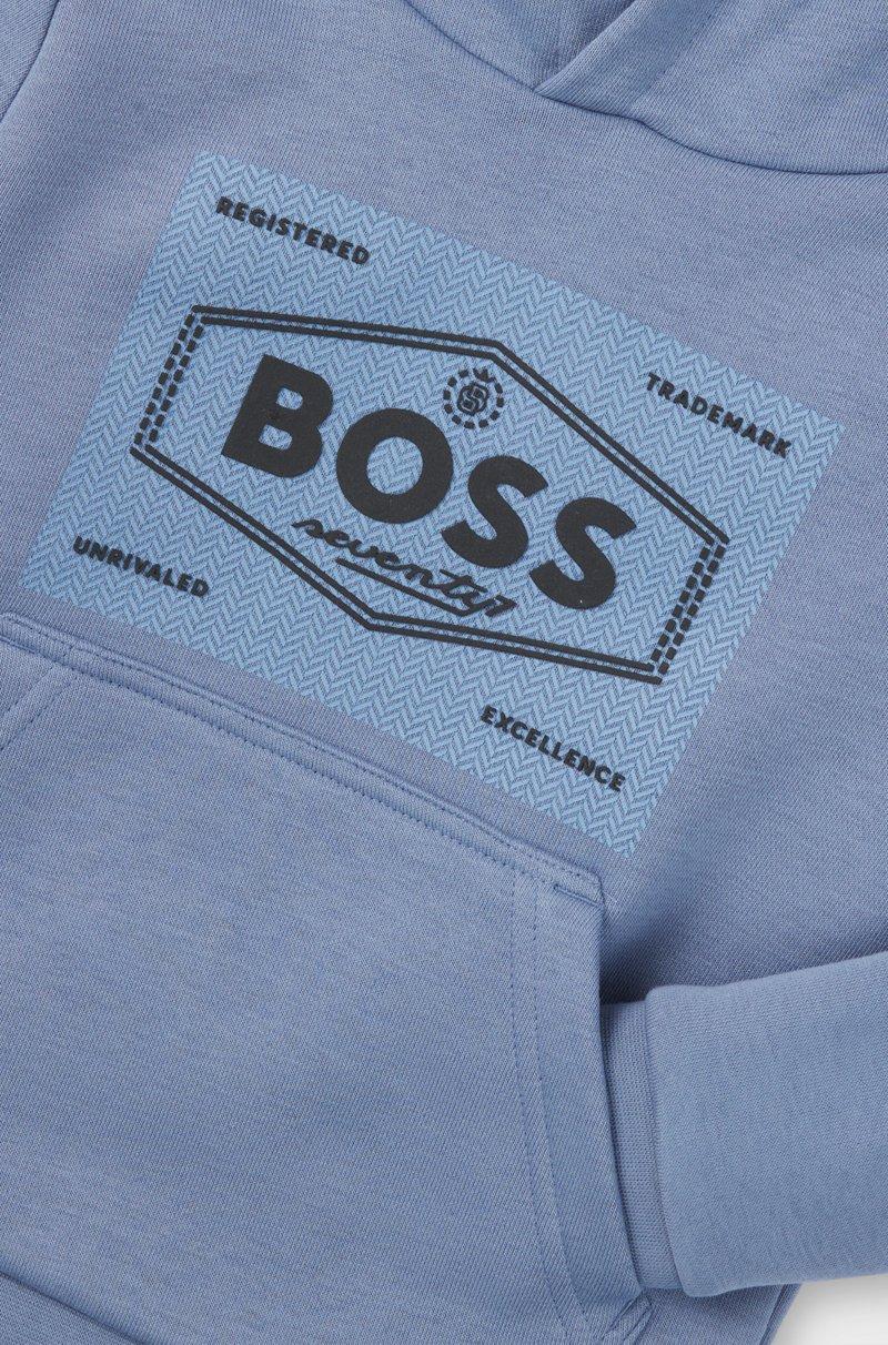 Hugo Boss Sudadera Con Capucha Para Niños En Forro Polar De Algodón Con Logo