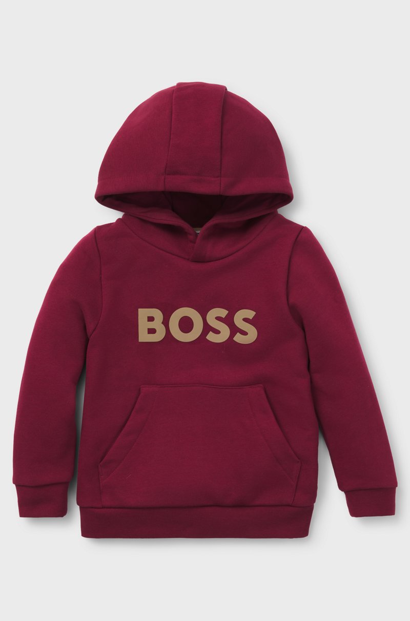 Hugo Boss Sudadera con capucha para niños en forro polar de algodón con detalle de logo