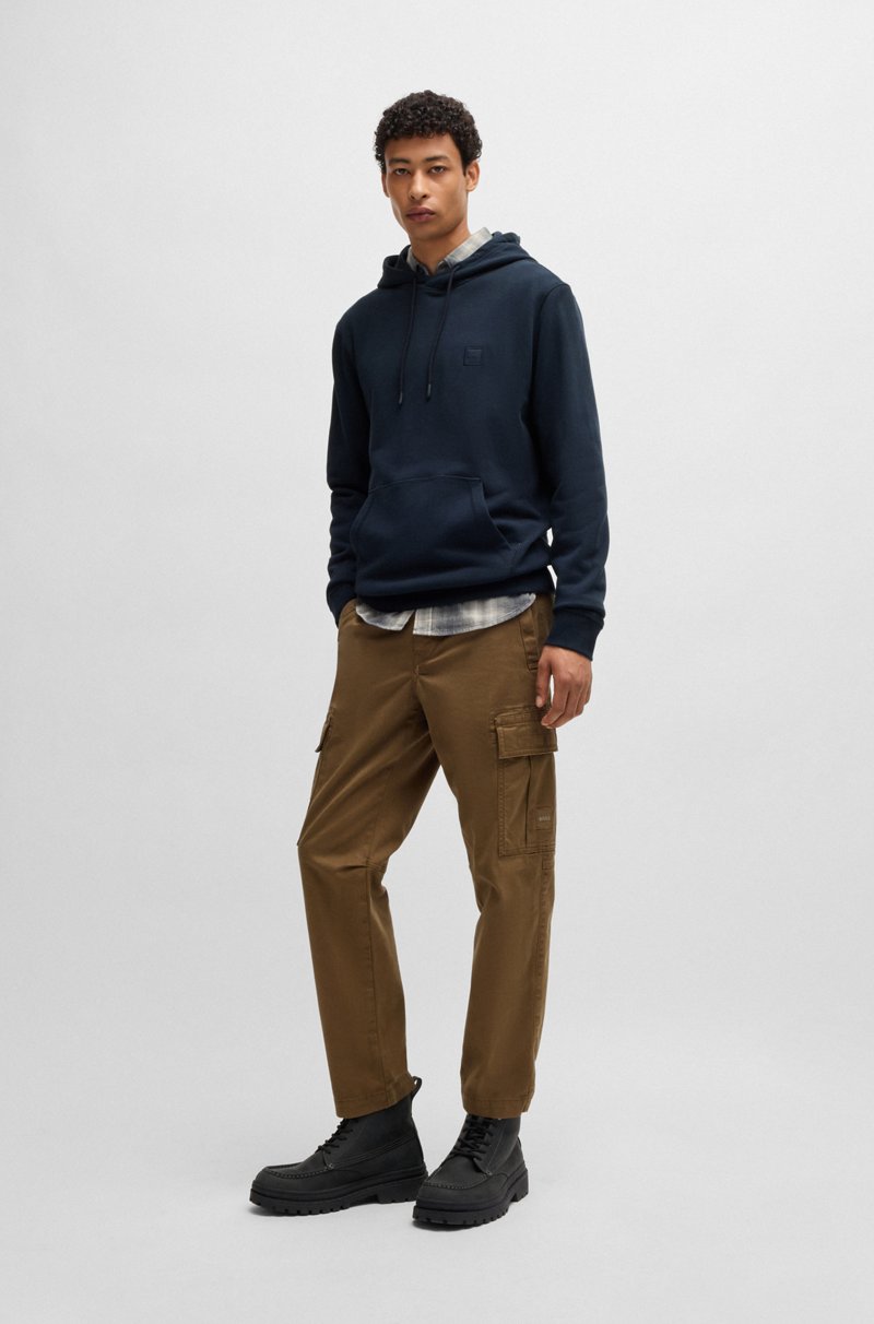 Hugo Boss Sudadera Con Capucha Regular Fit De Felpa De Algodón Con Parche De Logo