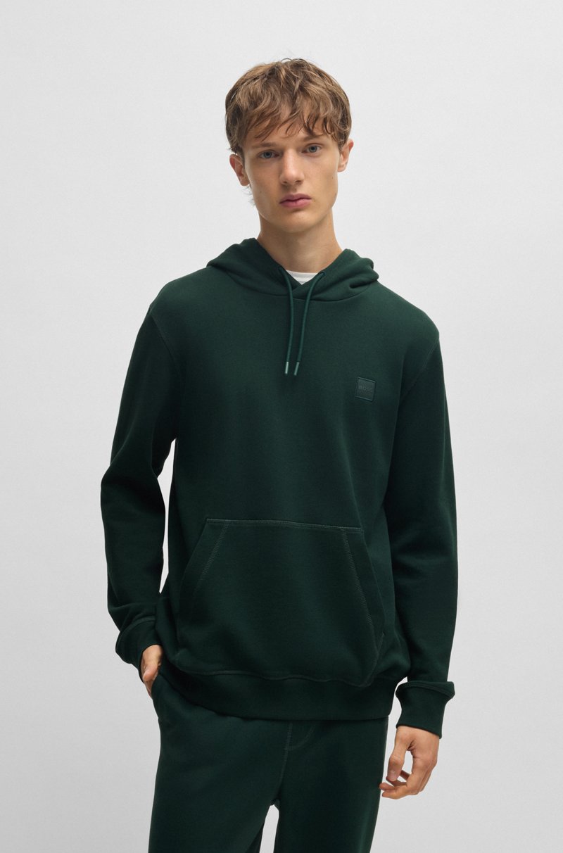 Hugo Boss Sudadera Con Capucha Regular Fit De Felpa De Algodón Con Parche De Logo