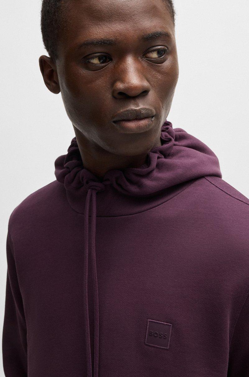 Hugo Boss Sudadera Con Capucha Regular Fit De Felpa De Algodón Con Parche De Logo