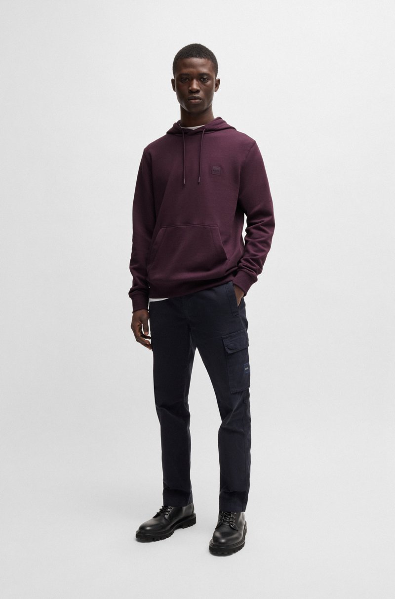 Hugo Boss Sudadera Con Capucha Regular Fit De Felpa De Algodón Con Parche De Logo