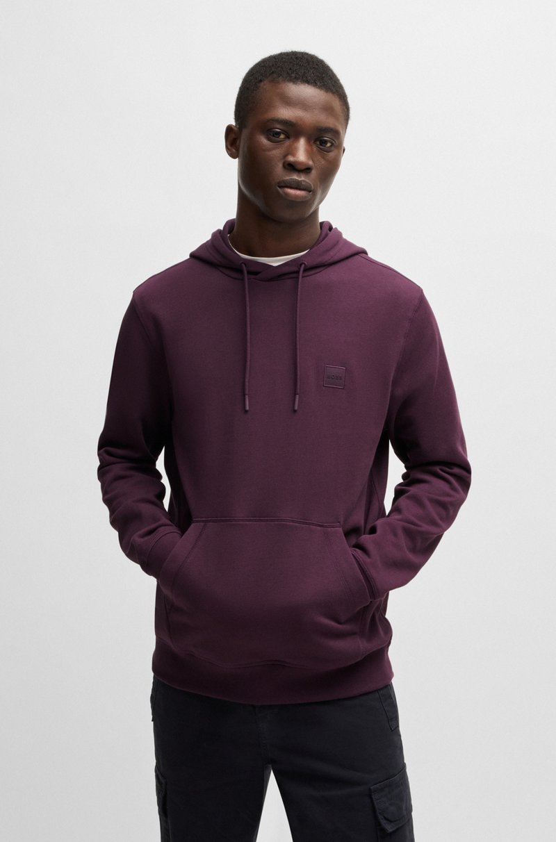 Hugo Boss Sudadera Con Capucha Regular Fit De Felpa De Algodón Con Parche De Logo