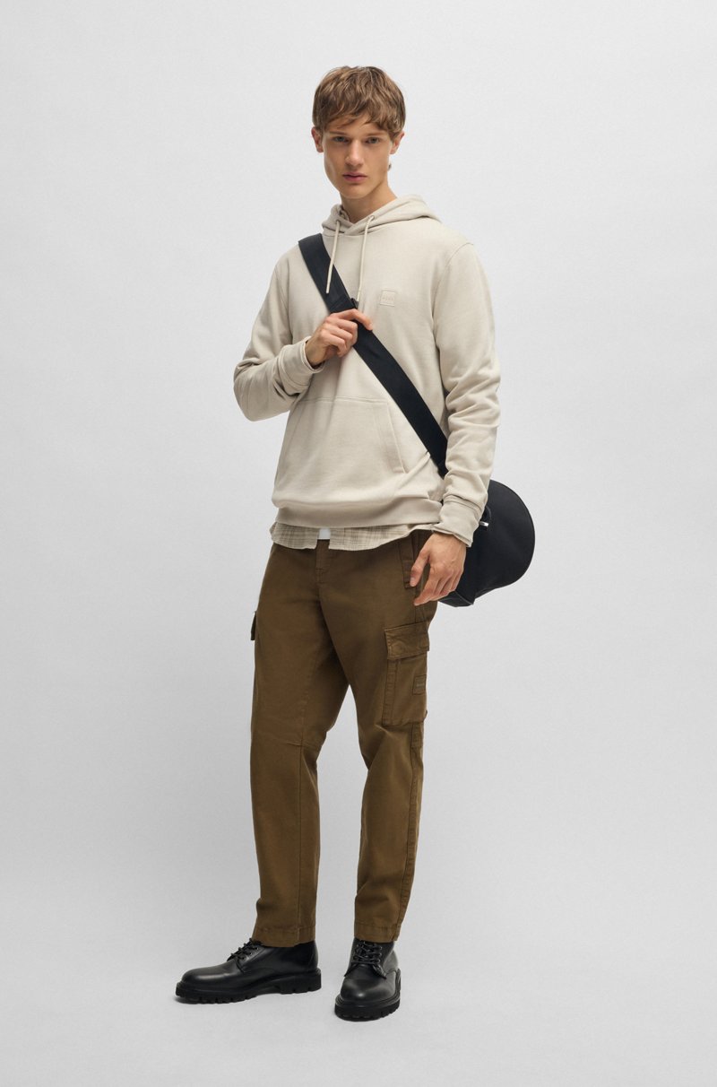 Hugo Boss Sudadera Con Capucha Regular Fit De Felpa De Algodón Con Parche De Logo