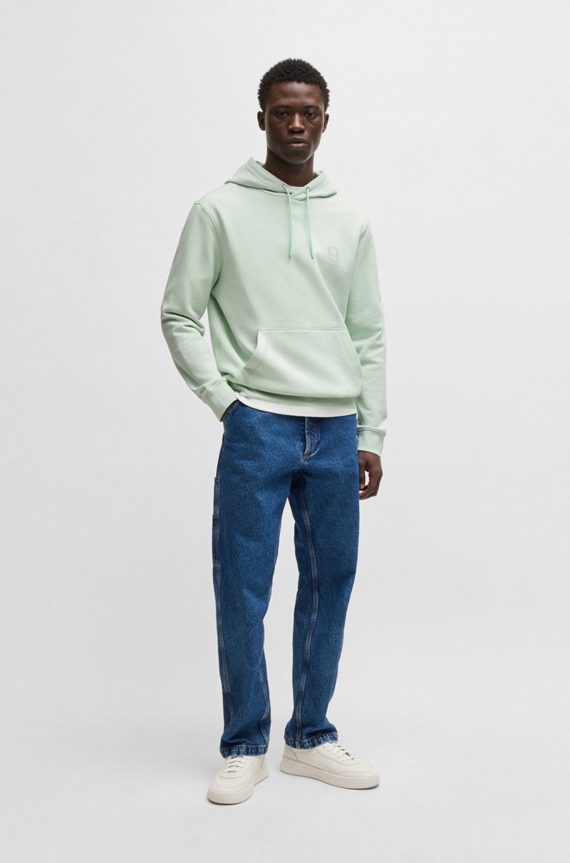 Hugo Boss Sudadera Con Capucha Regular Fit De Felpa De Algodón Con Parche De Logo