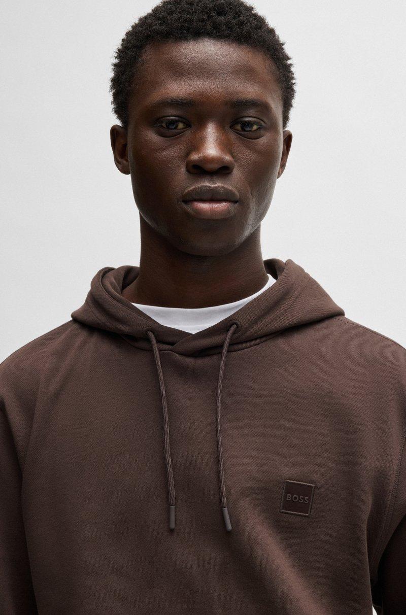 Hugo Boss Sudadera Con Capucha Regular Fit De Felpa De Algodón Con Parche De Logo