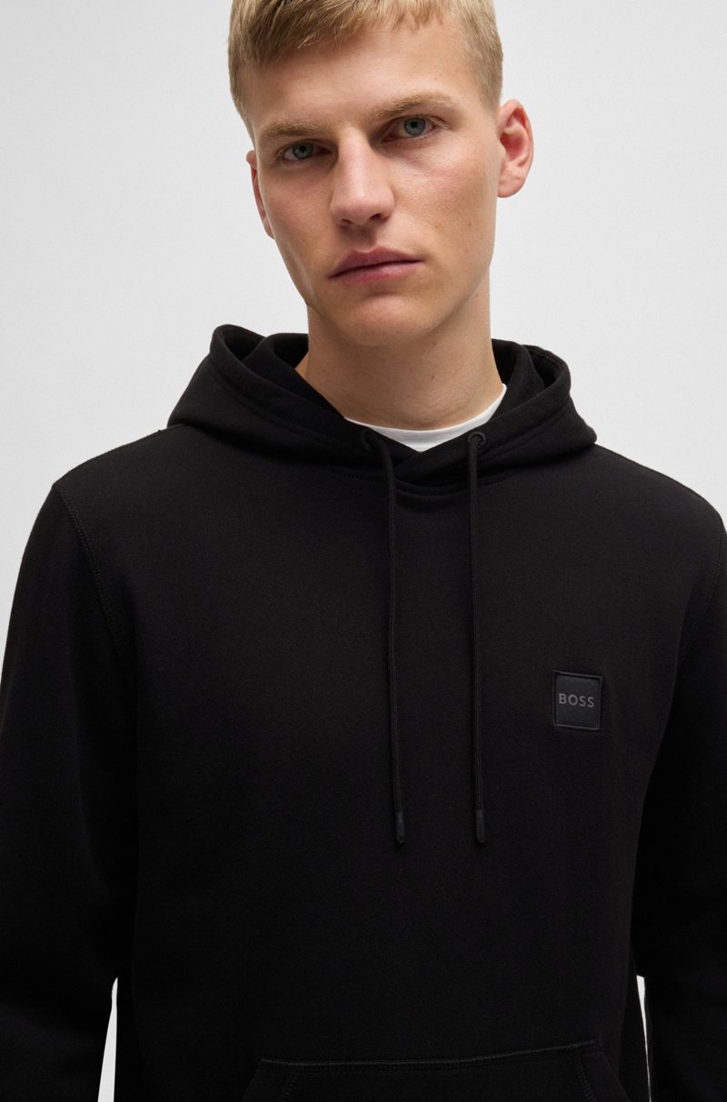 Hugo Boss Sudadera Con Capucha Regular Fit De Felpa De Algodón Con Parche De Logo