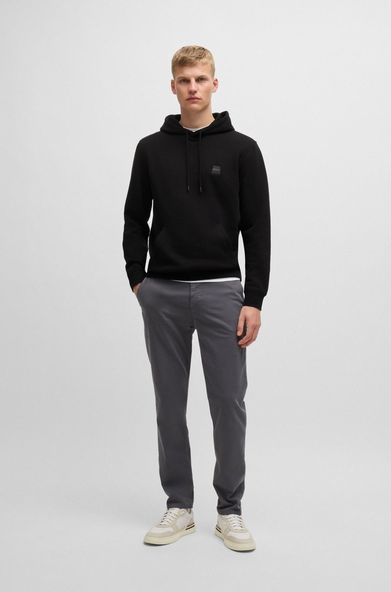 Hugo Boss Sudadera Con Capucha Regular Fit De Felpa De Algodón Con Parche De Logo