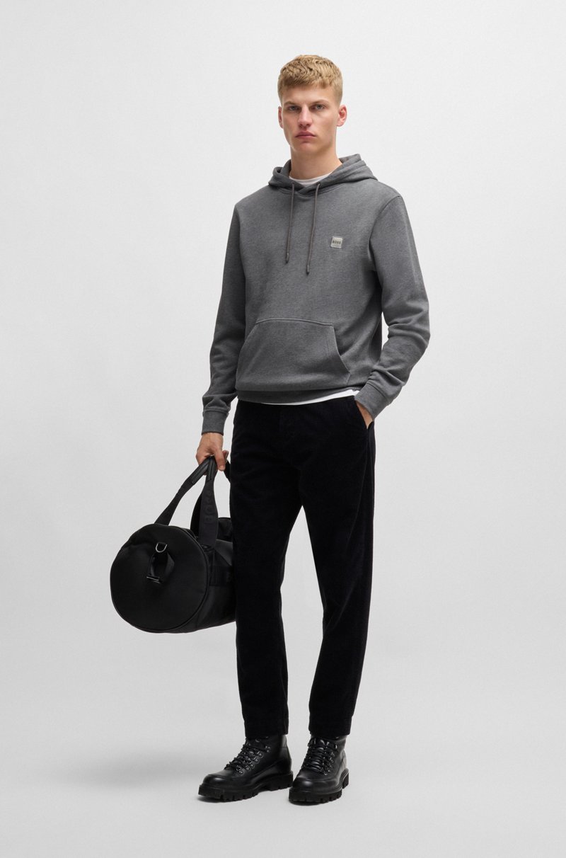 Hugo Boss Sudadera Con Capucha Regular Fit De Felpa De Algodón Con Parche De Logo