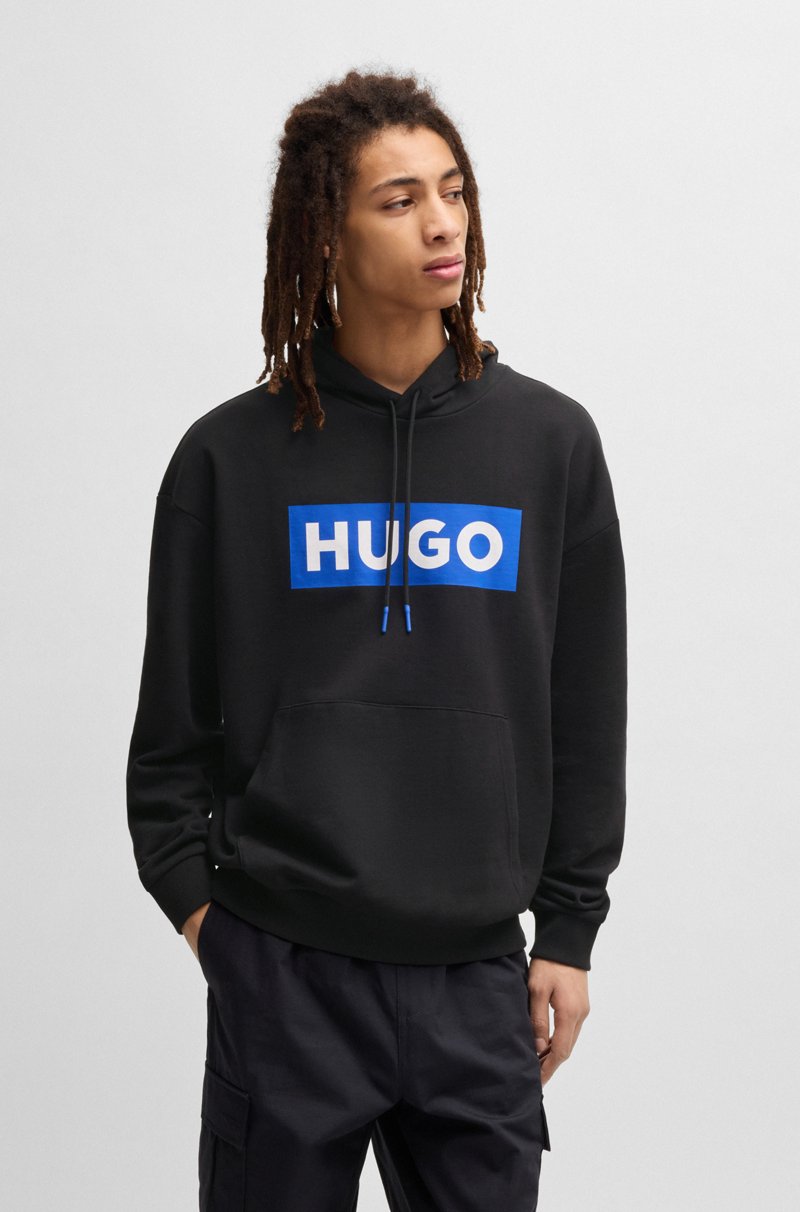 Hugo Boss Sudadera Con Capucha Regular Fit De Felpa De Rizo Con Logo Estampado