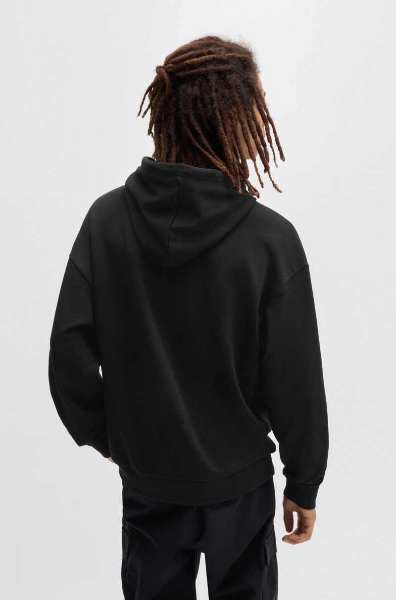 Hugo Boss Sudadera Con Capucha Regular Fit De Felpa De Rizo Con Logo Estampado