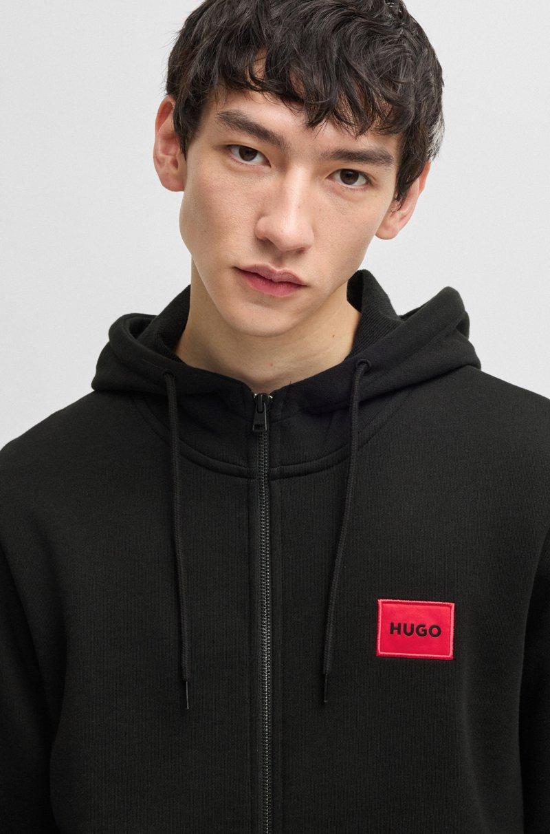 Hugo Boss Sudadera Con Capucha Regular Fit En Felpa De Rizo Con Etiqueta Con Logo