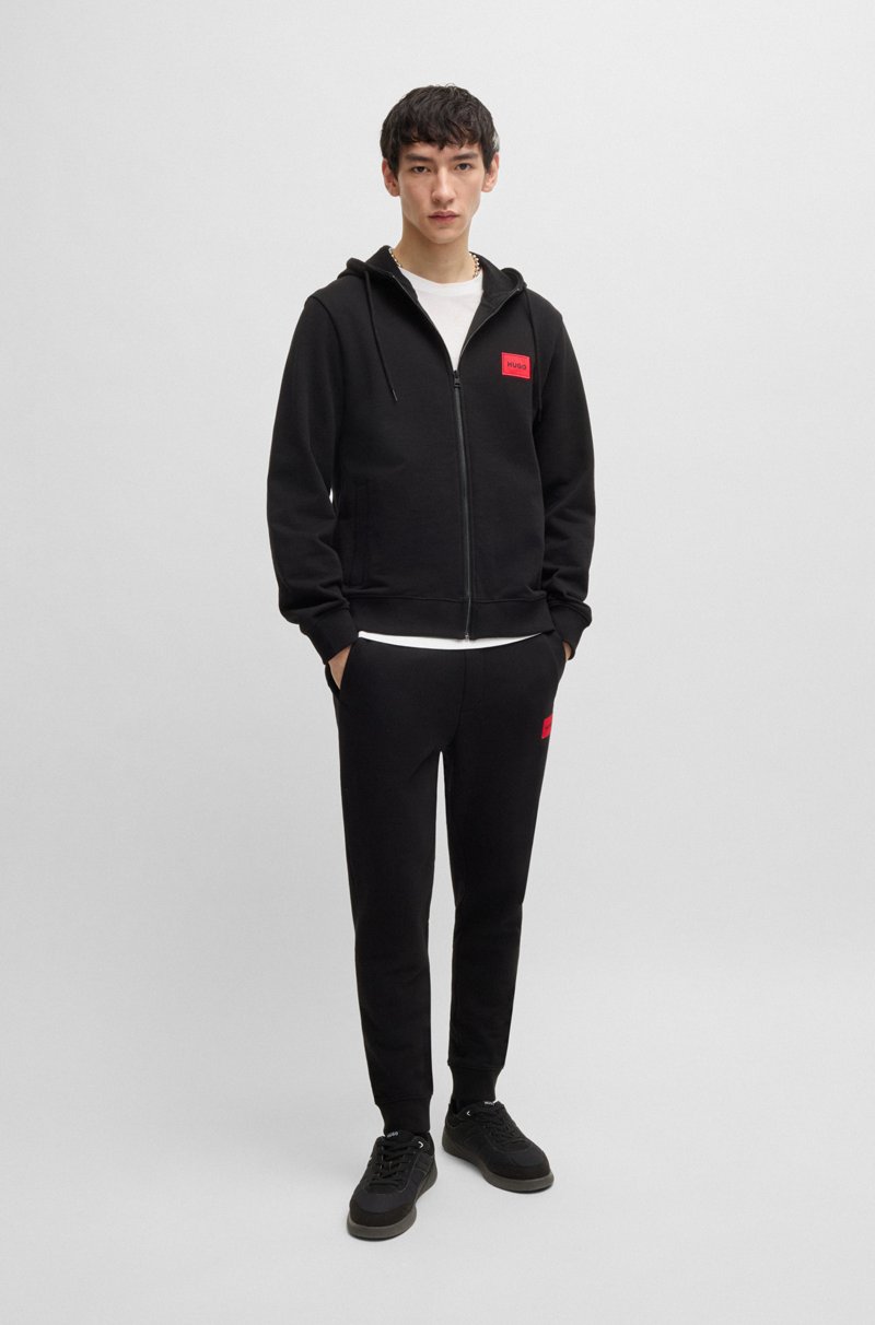 Hugo Boss Sudadera Con Capucha Regular Fit En Felpa De Rizo Con Etiqueta Con Logo