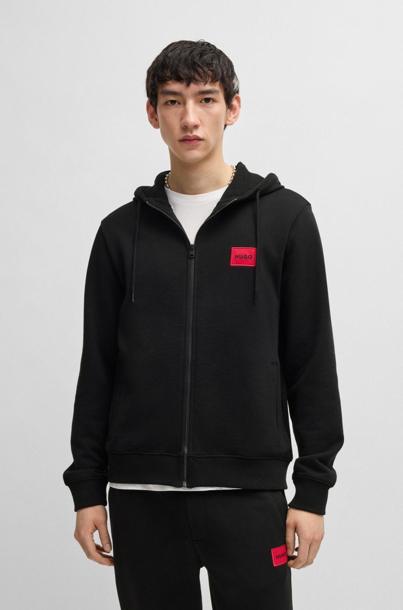 Hugo Boss Sudadera con capucha regular fit en felpa de rizo con etiqueta con logo