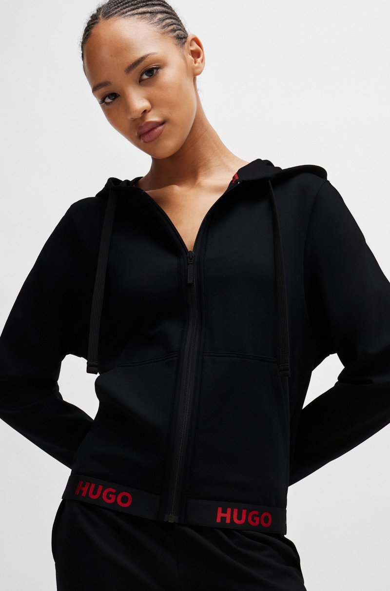 Hugo Boss Sudadera Con Capucha Relaxed Fit Con Logo En La Cintura