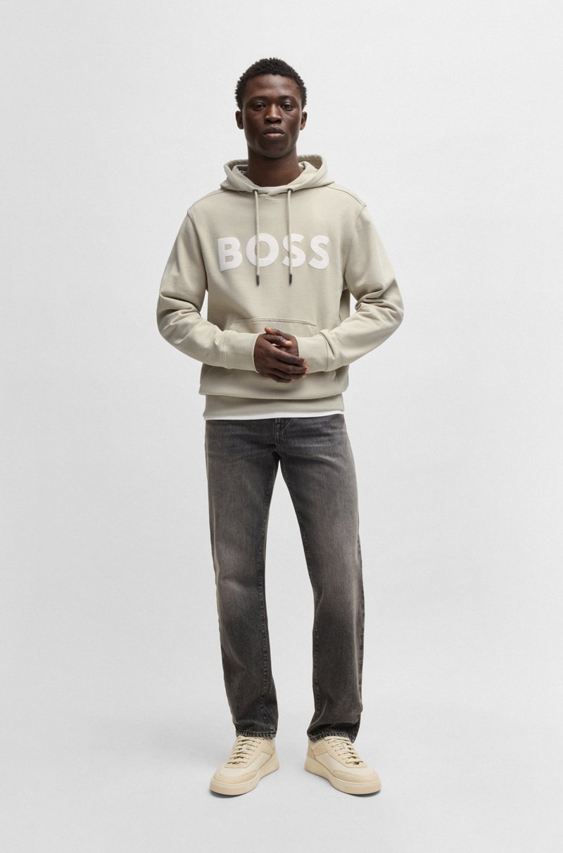 Hugo Boss Sudadera Con Capucha Relaxed Fit De Felpa De Algodón Con Logo Grande