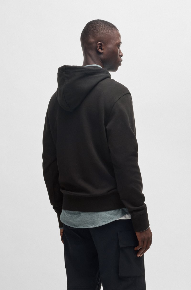 Hugo Boss Sudadera Con Capucha Relaxed Fit De Felpa De Algodón Con Logo Grande