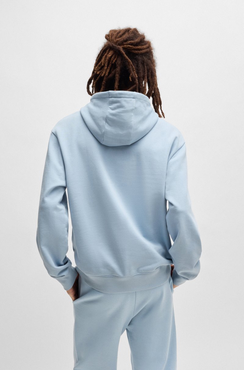 Hugo Boss Sudadera Con Capucha Relaxed Fit En Felpa De Algodón Con Logo Estampado