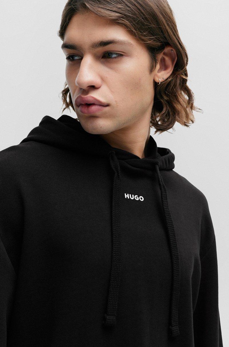 Hugo Boss Sudadera Con Capucha Relaxed Fit En Felpa De Algodón Con Logo Estampado