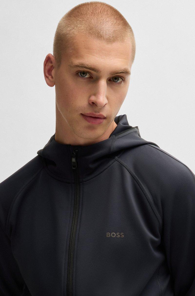 Hugo Boss Sudadera Con Capucha Y Cremallera Con Elástico Activo Y Control De La Humedad
