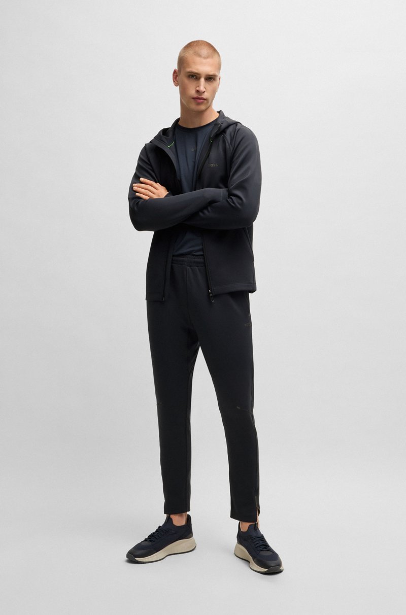 Hugo Boss Sudadera Con Capucha Y Cremallera Con Elástico Activo Y Control De La Humedad