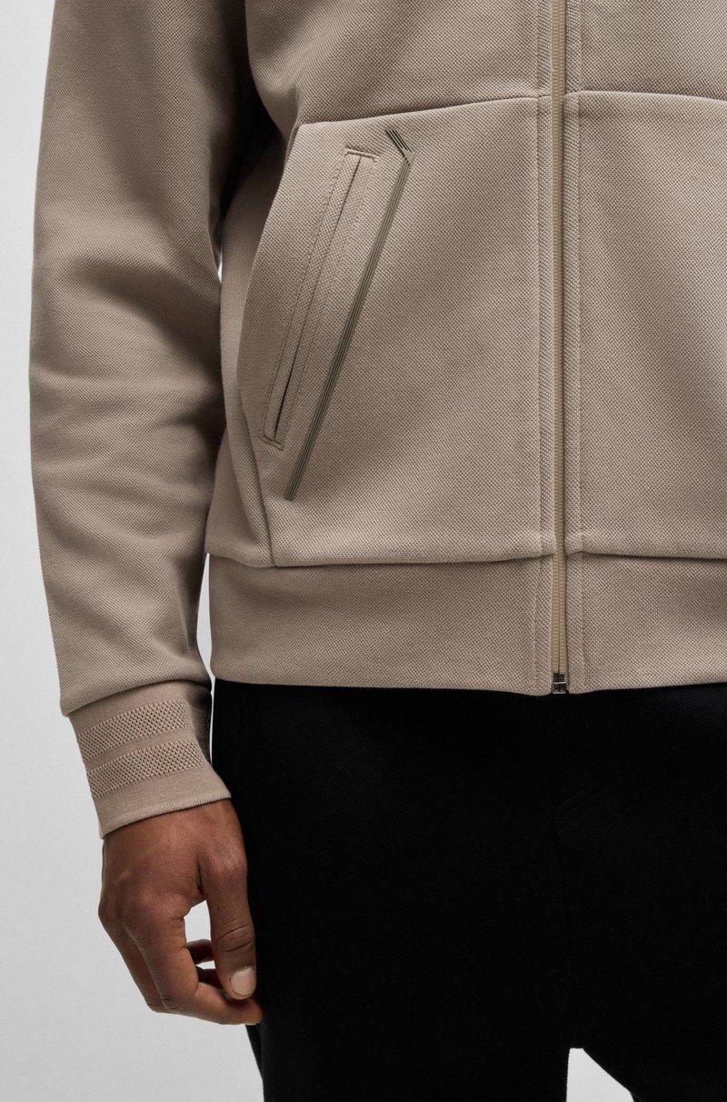 Hugo Boss Sudadera Con Capucha Y Cremallera En Algodón Con Detalle De Logo