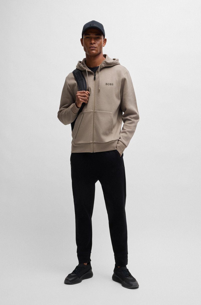 Hugo Boss Sudadera Con Capucha Y Cremallera En Algodón Con Detalle De Logo
