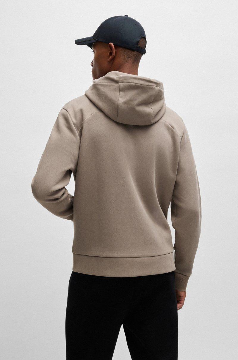 Hugo Boss Sudadera Con Capucha Y Cremallera En Algodón Con Detalle De Logo