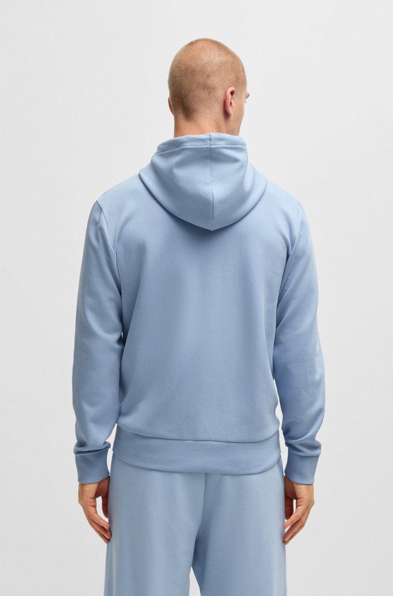 Hugo Boss Sudadera Con Capucha Y Cremallera En Algodón Elástico Con Logo Estampado