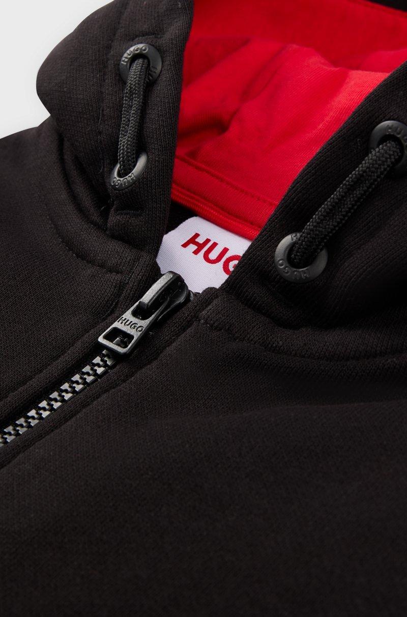 Hugo Boss Sudadera Con Capucha Y Cremallera Para Niños Con Logo En La Manga