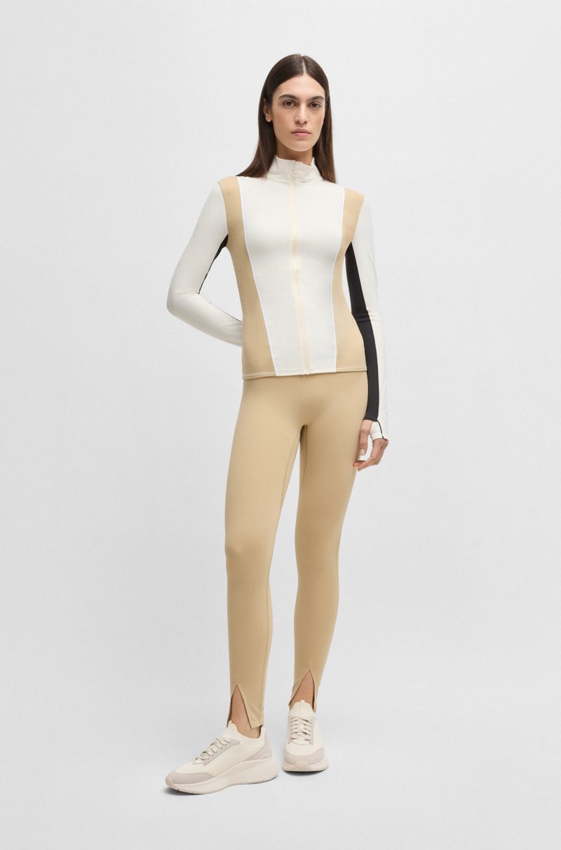 Hugo Boss Sudadera Con Cremallera De Tejido Elástico Con Bloques De Color