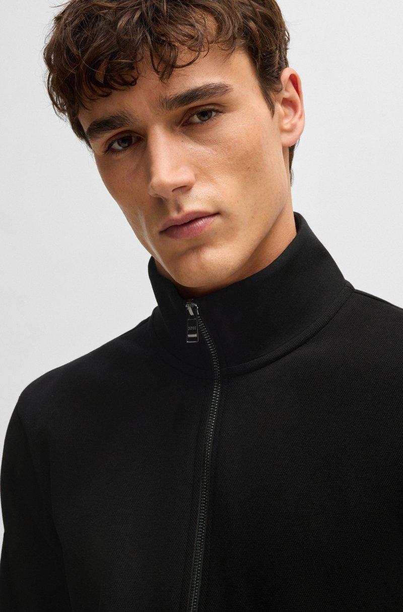 Hugo Boss Sudadera Con Cremallera Regular Fit En Algodón Elástico