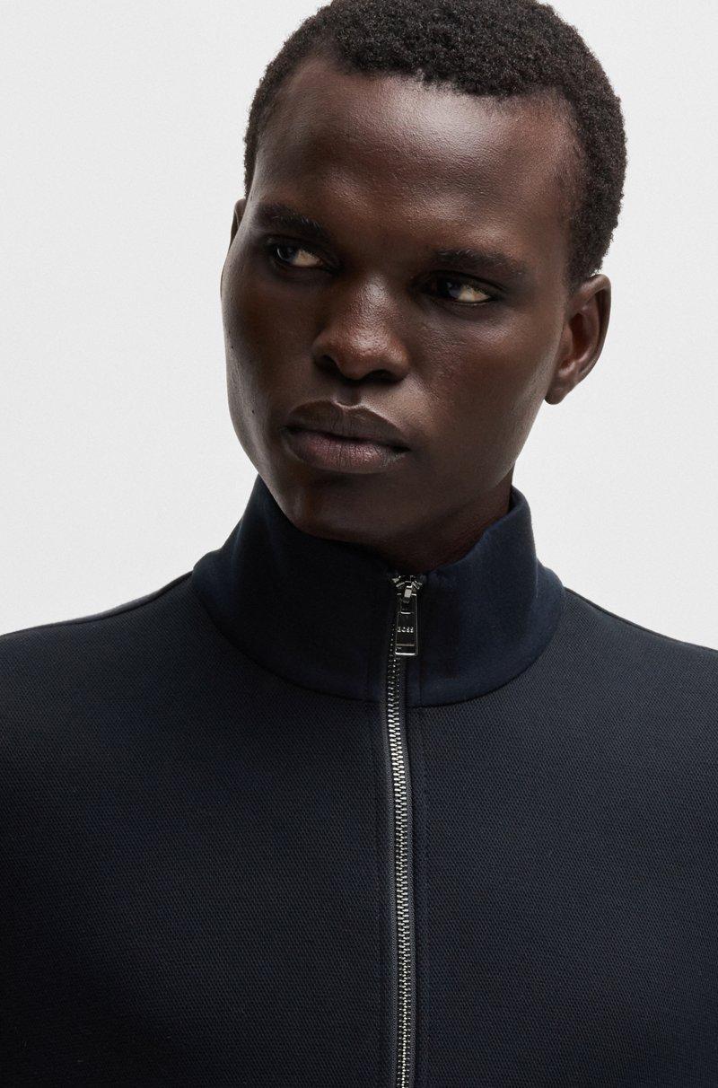 Hugo Boss Sudadera Con Cremallera Regular Fit En Algodón Elástico