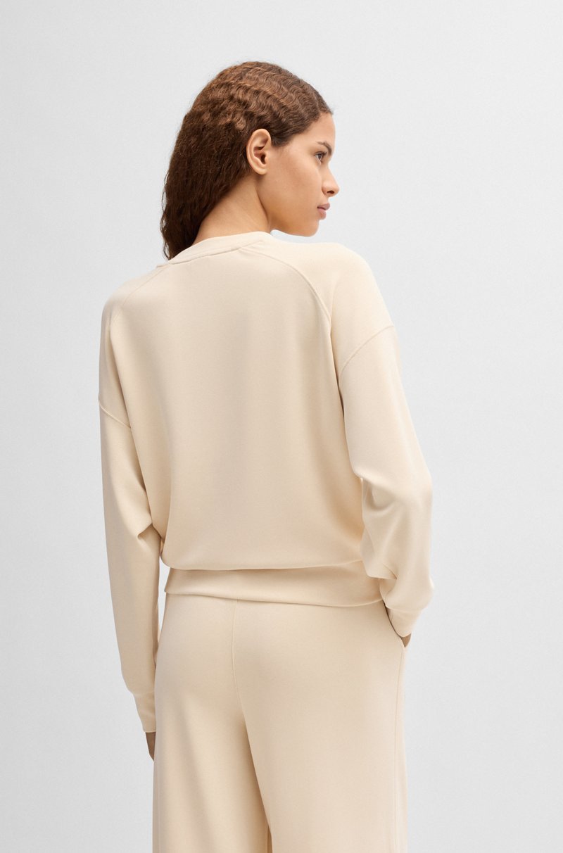 Hugo Boss Sudadera Con Lazo En El Cuello Y Logo Caligrafiado