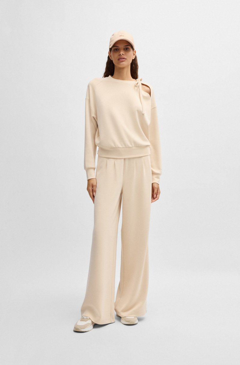 Hugo Boss Sudadera Con Lazo En El Cuello Y Logo Caligrafiado