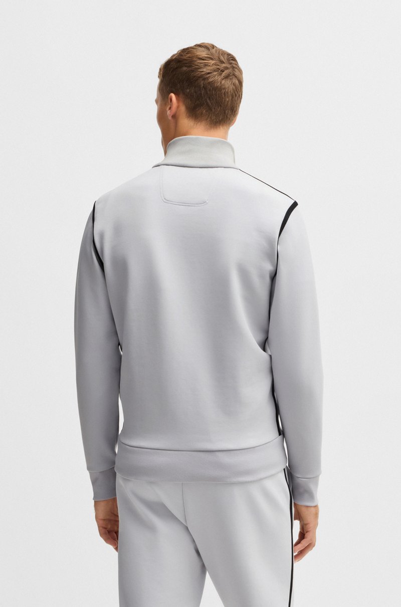 Hugo Boss Sudadera De Algodón Con Cremallera Y Logo De Diseño