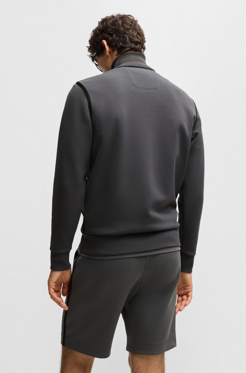 Hugo Boss Sudadera De Algodón Con Cremallera Y Logo De Diseño