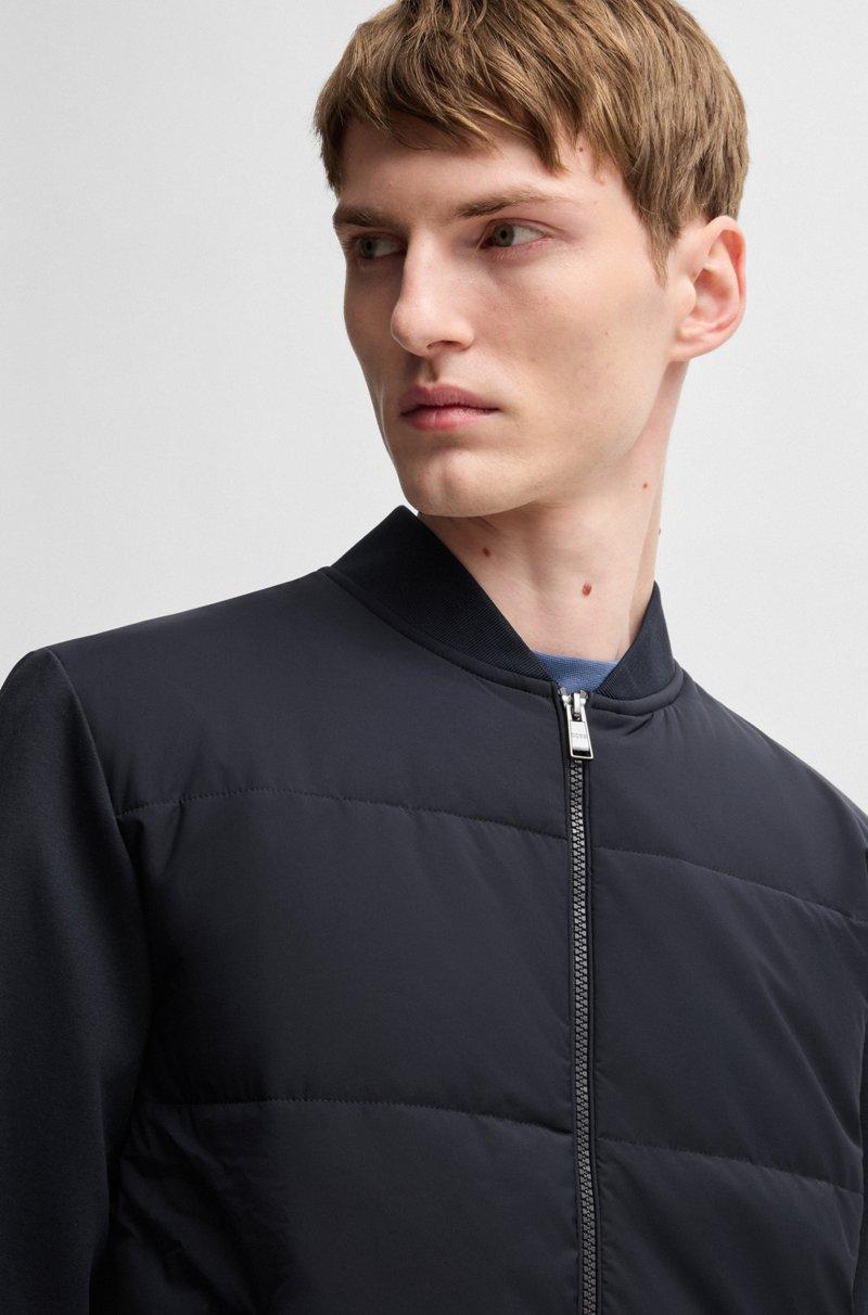 Hugo Boss Sudadera De Algodón Con Cremallera Y Parte Delantera Acolchada