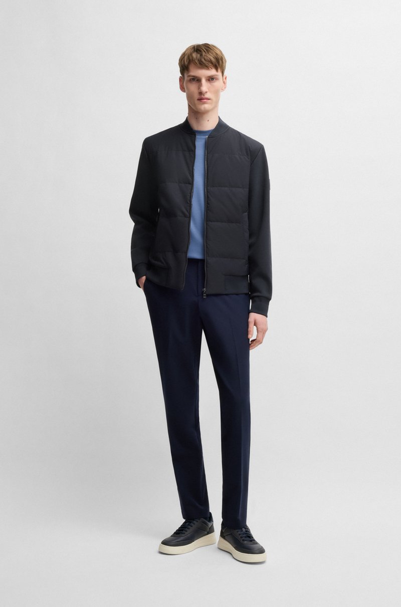 Hugo Boss Sudadera De Algodón Con Cremallera Y Parte Delantera Acolchada