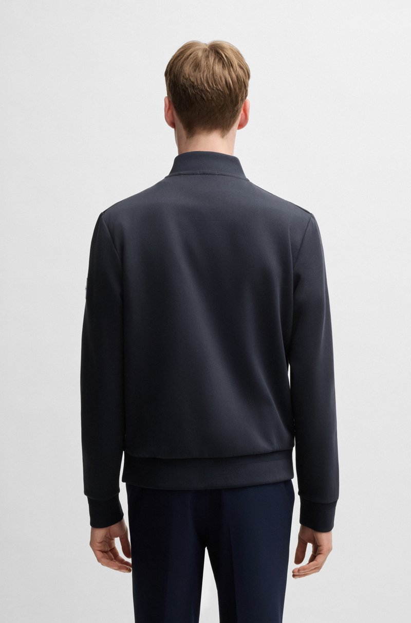 Hugo Boss Sudadera De Algodón Con Cremallera Y Parte Delantera Acolchada