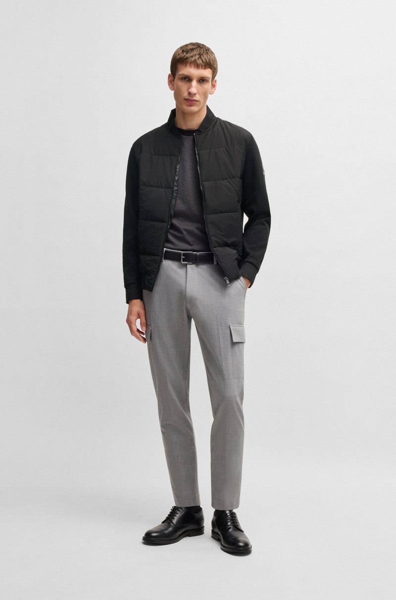Hugo Boss Sudadera De Algodón Con Cremallera Y Parte Delantera Acolchada
