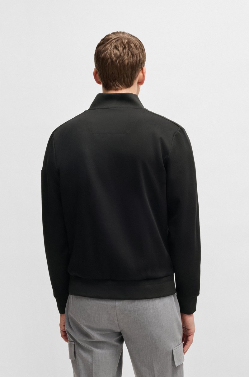 Hugo Boss Sudadera De Algodón Con Cremallera Y Parte Delantera Acolchada