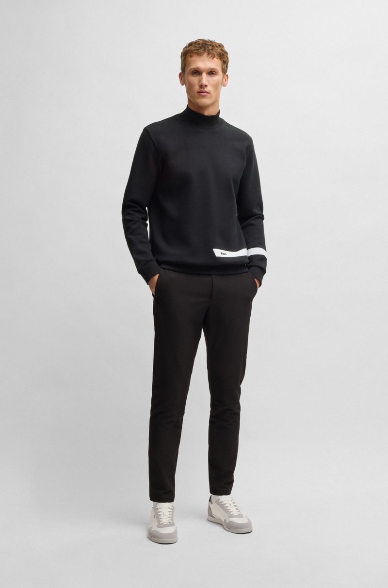 Hugo Boss Sudadera De Algodón Elástico Con Detalle De Logo